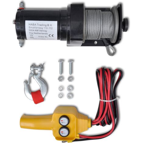 Cabrestante eléctrico 12 voltios 907 kg herramientas taller taller 3402139/2 (1/4)