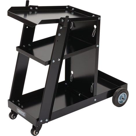 Draper 08005 3-Tier Welding Trolley with 50kg Capacity for MIG Welders and Tool Storage