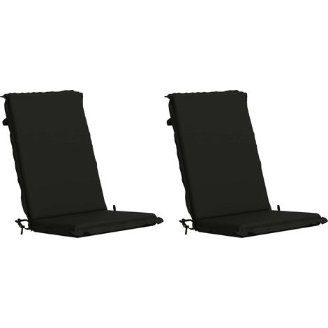 Hochlehner-Auflage GEMERT 2 stk. 100 % Polyester Schwarz vidaXL (1/5)