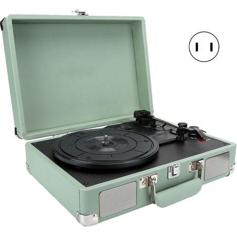 Tourne-disque Bluetooth 5.0 Vinyle 33/45/78 TPM, Platine Portable avec Haut-parleurs, 100-240V (1/5)