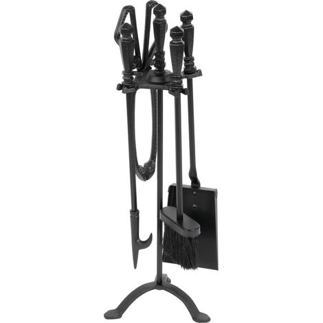 Kaminbesteck Homefire FT24B, 4-teilig, schwarz, 60 cm (1/4)