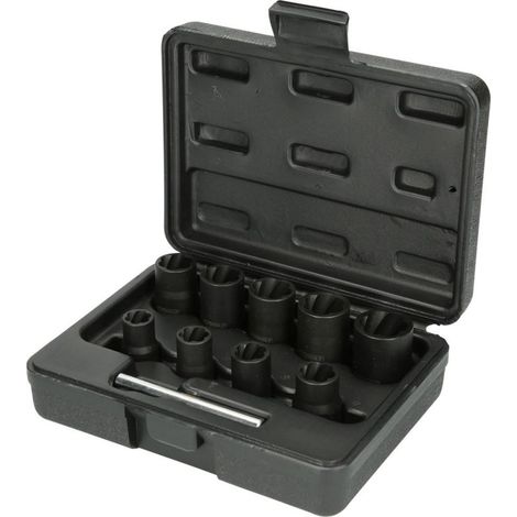 KS Tools 3/8 Spiral-Profil-Kraft-Stecknuss-Satz, 10-tlg