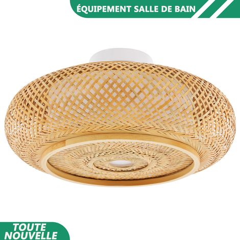 15.7 5.51in Lampe de plafond en rattan E27 Lampe de plafond en bambou Lampe de plafond tissée en bambou (1/5)