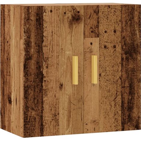 Armario escandinavo de pared que ahorra espacio 60 x 31 x 60 cm acabado natural en madera de ingeniería envejecida 020051023 (1/5)