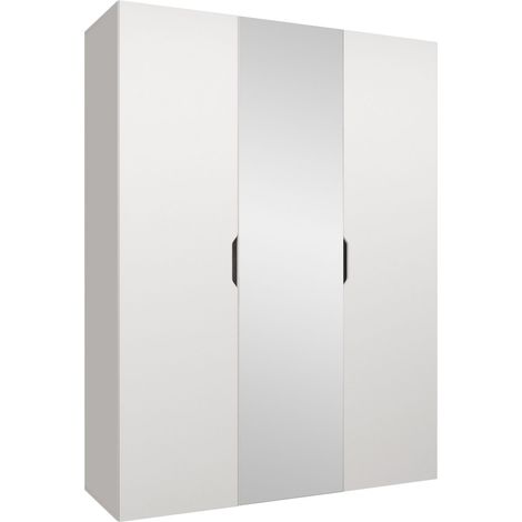 Armario Hartford 512, Blanco, 202x150x50cm, Puertas de armario: Con bisagras, Número de estantes: 0