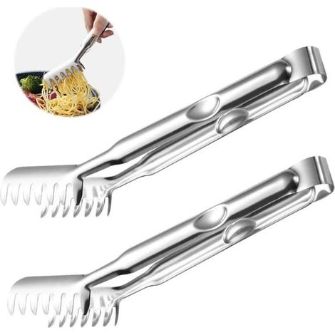 Pince à pâtes - Inox - 24 cm - Ergonomique - Résistante à la corrosion - Facile à nettoyer (1/4)