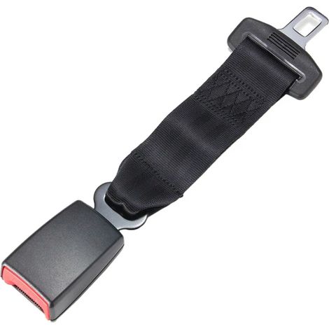 Extensor universal de cinturón de seguridad para coche Juson de 23 cm con hebilla y clip - Negro