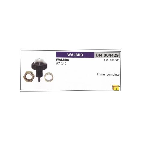 WALBRO WT119C WT265 desbrozadora carburador mezcla gasolina imprimación