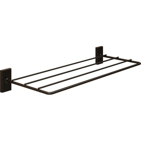 COSMIC Towel Rack, Screw-in or Self-adhesive, Matt Black, NEXT Collection (1/4)