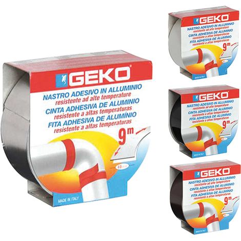 NASTRO ADESIVO IN ALLUMINIO 'SMOKE' mm. 40 x 9 mt - col. bianco  - GEKO