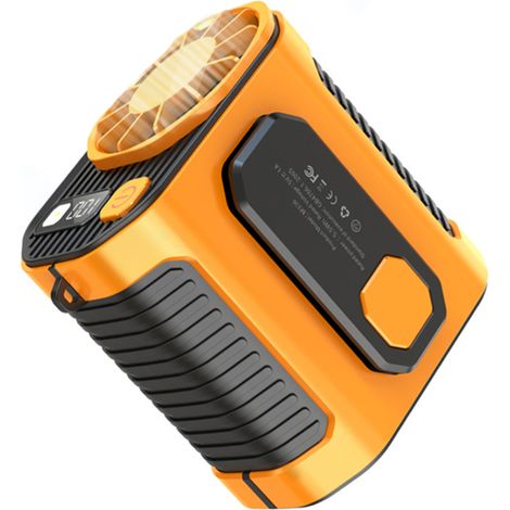 Ventilatore portatile ricaricabile da 5000 mAh, a mani libere, 100 livelli di velocità, durata della batteria ultra lunga, per uso esterno, lavoro,