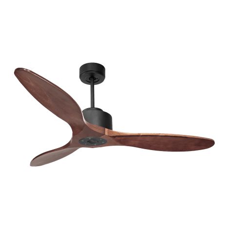 Modulo Regular Ring - Super destratificateur et ventilateur DC 132 cm Gris basalte pales bois rouge sans Lumière 25 à 40 m² (1/5)