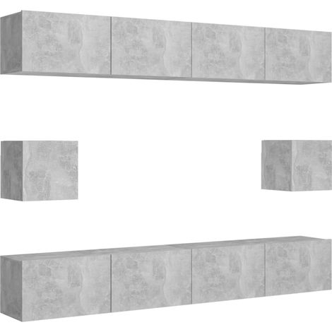 Maison Exclusive - Juego de muebles de salón 6 piezas gris hormig