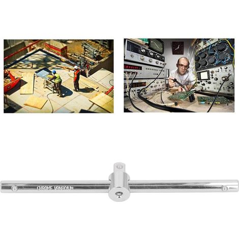 Accessoire pour clé à douille, barre coulissante pour douille de 1/2 pouce, finition miroir, acier au chrome vanadium (1/5)