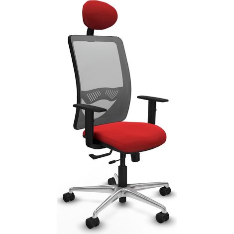 Silla de oficina piqueras y crespo Zulema rojo aluminio (1/2)