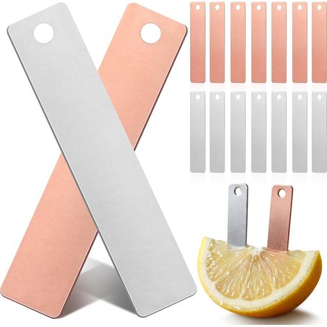 20pcs Plaques Électrodes Cuivre et Zinc pour Expériences Scientifiques Électrodes en Cuivre et Zinc, Outil Éducatif pour Applications en Laboratoire (1/5)