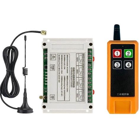 Télécommande sans fil 4 canaux 12-48 V CC, 30 A, pour portes de garage, interrupteur, relais pour éclairage LED + télécommande RF 433 MHz (1/5)