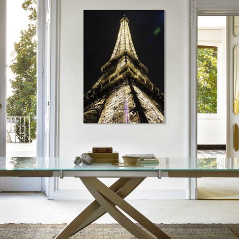 LA TORRE EIFFEL PARIGI 2 - Tableau Canvas sur châssis en bois - Dimension : 100x140 cm (1/5)