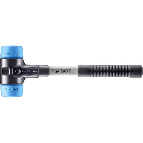 HALDER SIMPLEX Schonhammer Ø 60 mm TPE-soft blau mit verstärkem Tempergussgehäuse und Fiberglasstiel (1/5)