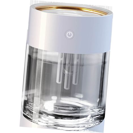 Geräuschloses USB-Hygrometer für Schlafzimmer, Büro, Auto, tragbar, mit drei Düsen, weißer Luftbefeuchter, Luftreiniger, große Nebelkapazität (1/3)