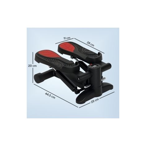 Mini-Fitness-Stepper für Zuhause mit LCD-Display, max. 100 kg, Schwarz, OKMYHOME (1/5)