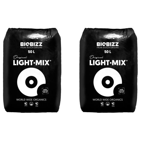 2 X BioBizz LIGHT MIX Terra Terriccio Substrato Torba Perlite 50 LT