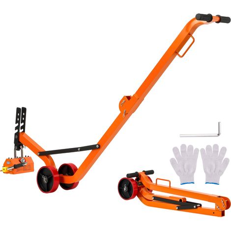 Lève-plaque Magnétique sur Roulettes, Porteur Magnétique à Roues en Néodyme N42, Capacité de Traction 600 kg, Pliable et Portable avec Poignée Réglable, pour Manutention de Tampon Regard Grille (1/5)