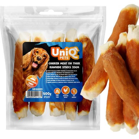 Snack per cani UniQ Pets Skinless Sticks con pollo 500 g (1/4)