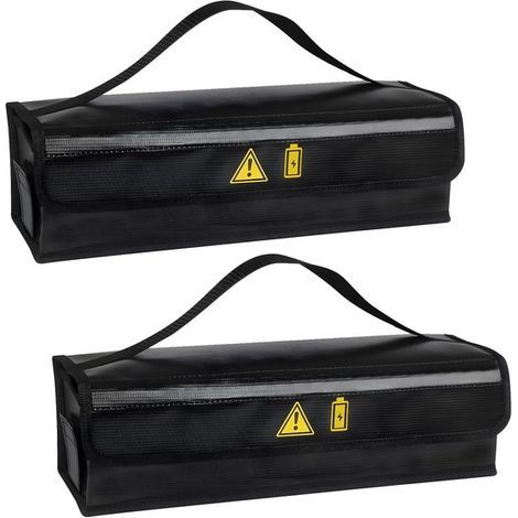 Feuerfeste Tasche für E-Bike-Akkus – 49 x 15 x 15 cm – Schwarz (1/5)