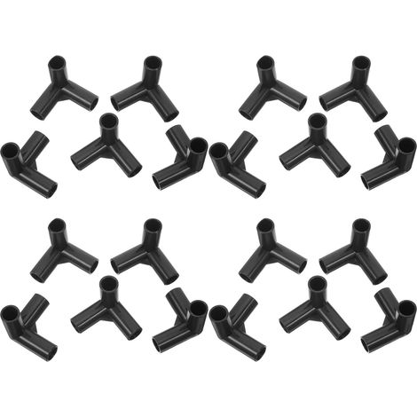 Connecteurs en T de 11 mm pour étagères à chaussures, 20 pièces noires pour tissu (1/5)