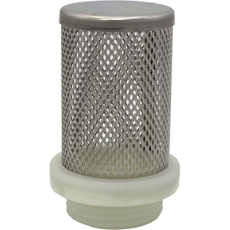 Crépine d'aspiration pour clapets anti-retour 3/4", panier en acier inoxydable, DN20 (1/3)