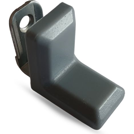 Ángulo para muebles Komandorek, soporte metálico + tapa, gris oscuro (05) 100 unidades (1/5)