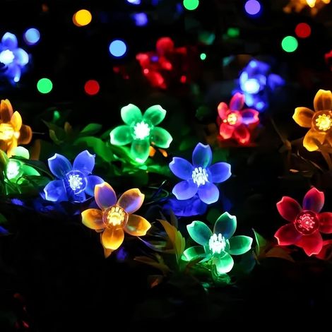 Lot de 2 Guirlandes Lumineuses 6 m, Rose 40 LED, Fleurs de Cerisier, Alimentation par Piles ou USB, Décoration Intérieur/Extérieur - idéal pour Noël, Jardin, Anniversaire, Mariage, Fête (1/5)