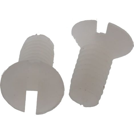 Vis à métaux RS PRO M3 à tête Fraisée fendue en Nylon, 6mm ( Prix pour Sachet de 100 )