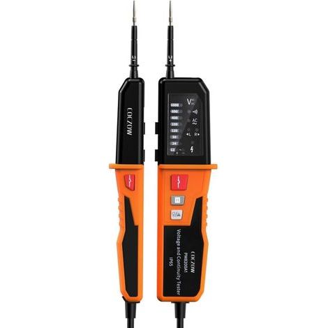 Testeur de tension, testeur de continuité, plage automatique 12V1500V, IP65, peut mesurer la tension AC/DC, la séquence de phase, la continuité, le RCD, détection sans batterie (PM8200A1) (1/5)