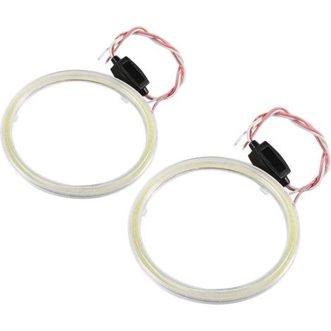 Luces de Coche LED DRL 100mm con 2 Anillos Halo COB para Motocicleta (1/3)