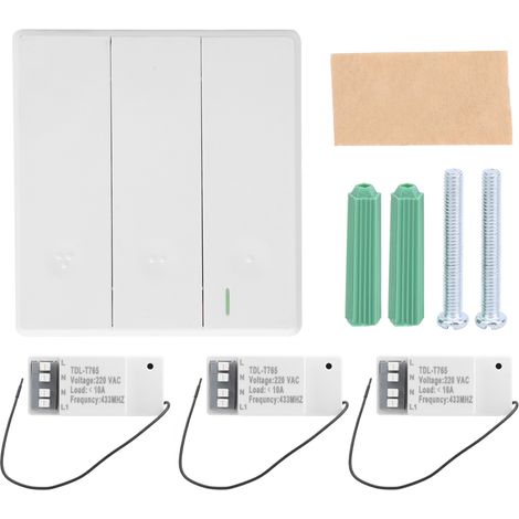3-Wege-LED-Lichtschalter mit Fernbedienung für Schlafzimmer und Flure - TDL-T765