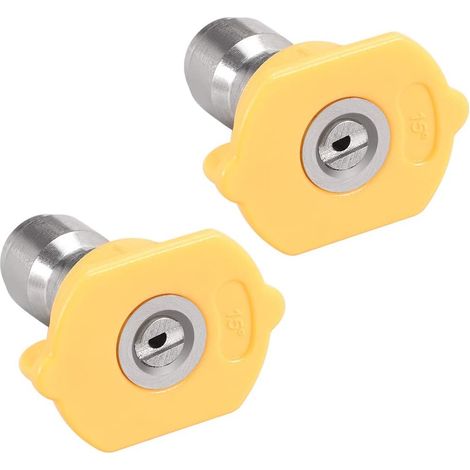 sourcing map 2 PCS Buses de pulvérisation pour nettoyeurs haute pression, 1/4" (15 degrés, diamètre
