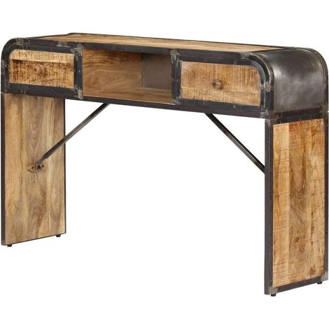 Credenza buffet consolle mobile contenitore 120 cm in legno massello di mango 4402200