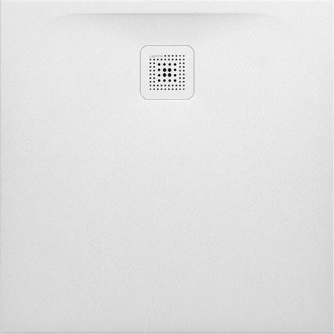 Receveur de douche carré LAUFEN PRO, écoulement latéral 800 x 800 x 29 mm blanc mat LAUFEN
