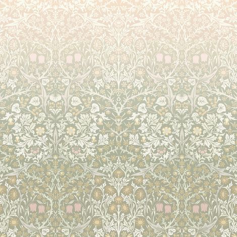William Morris at Home Blackthorn Sage & Pink Fototapete 400x250cm (1/4)