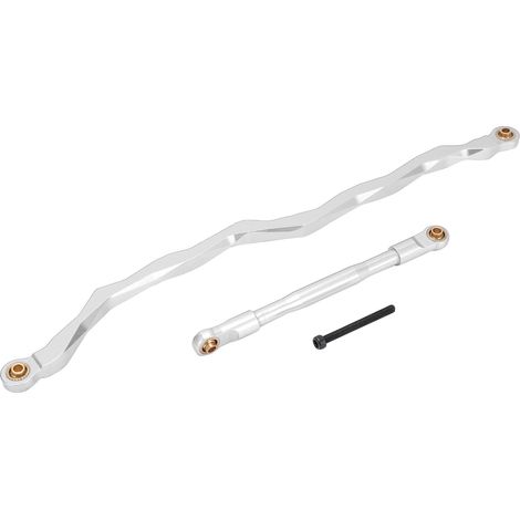 Satz mit 10 Lenkgestängen aus Aluminiumlegierung für Axial RBX10 RC-Crawler-Car - Silberne Zugstangen im Maßstab 1:10 (1/5)