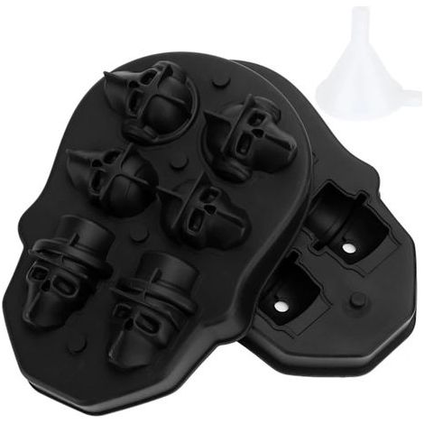 Eiswürfelform in Totenkopfform mit 6 Fächern /EA/Schokoladenform, Cocktailbar-Werkzeuge, Küchenutensilien (1/2)