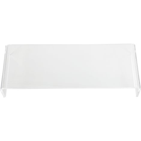 Support d'écran acrylique transparent 50 lb - 3.5 pouces de hauteur pour améliorer la posture et économiser l'espace - Bureau ergonomique pour étude ou chambre. (1/5)