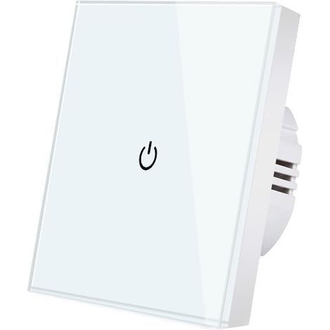 Applicable Interrupteur Tactile Interrupteur Tactile 1 Bouton avec rétroéclairage Marche/arrêt 100-240 V Interrupteur Mural Tactile() (1/5)