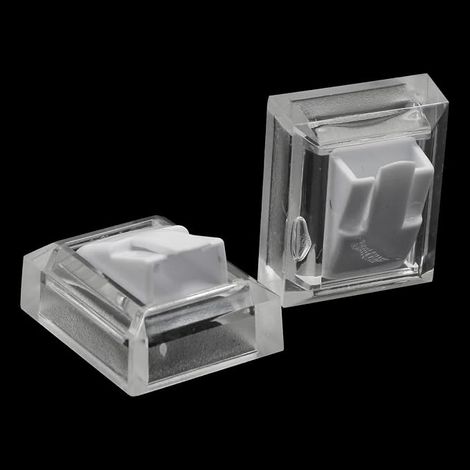 Porte Bague Bijoux PréSentoir Armoire - Plastique Vitrine, Organisateur, Exposition De Bijoux, Vitrine Commerciale, Chambres, Magasins, Blanc, 3,7 X 3 X 2,3cm (1/4)