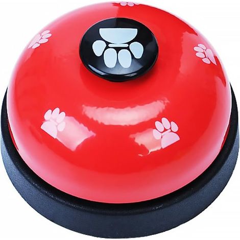 Cloche d'Apprentissage pour Chien - 1 Pièce - Métal et Plastique - Sonnette Interactive de Propreté - Éducation Canine et Communication - Noir et Argent (1/4)