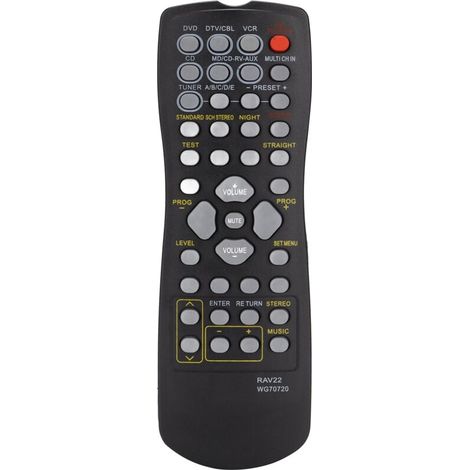 Ersatzfernbedienung RAV22 WG70720, passend für DVD-Receiver RXV340, RXV350, RXV357, RXV359, RXV420