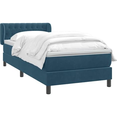 Boxspringbett mit Matratze Dunkelblau 80x210 cm Samt vidaXL (1/5)