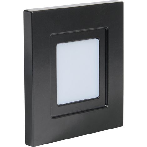 ISO 80 CCT Encastré Mur LED 1,8W bleu 6lm 115° 30000h face avant alu noir ARIC 51888 (1/3)